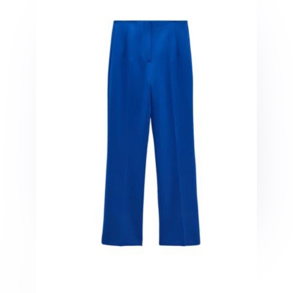 Zara Wide-Leg Bootcut Pants in Cobalt Blue